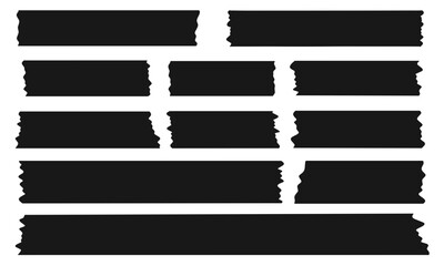 Various of aesthetic ripped washi tape shapes