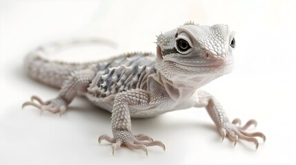 Endearing Baby Dragon Hatchling Resting Peacefully on a White Surface