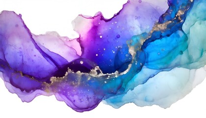 Background blue and purple alcohol ink