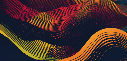 Random shape effects in Adobe Illustrator. Abstract background with lines