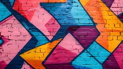 vibrancy of a colorful graffiti wall, adding urban energy and artistic flair to any environment.
