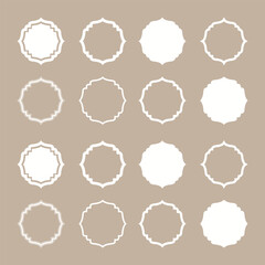 Set of vector starburst, sunburst badges. Vintage labels. Red stickers. A collection of different types and red icon, Design elements.