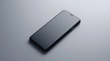 A sleek, minimalistic smartphone mockup, radiating sophistication against a pure white background.