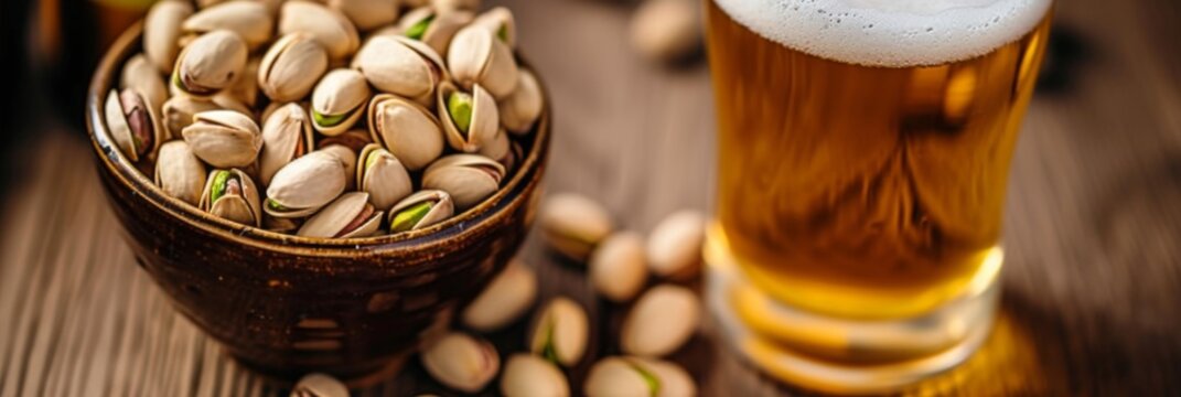 Pistachios and beer