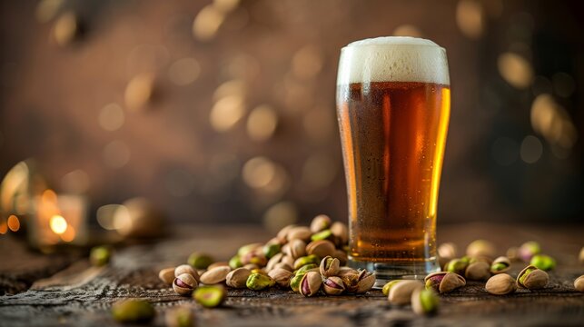 Pistachios and beer