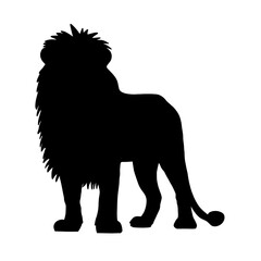 silhouette of a lion