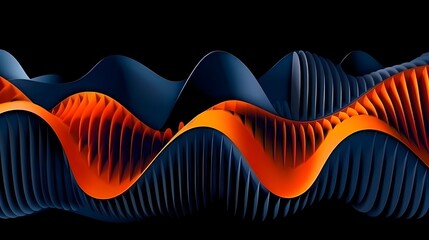 Digital Waveform in Motion: A Vibrant Loop of Thousands of Particles Simulating a Sound Waveform - obrazy, fototapety, plakaty