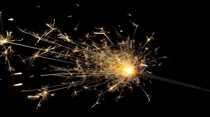 Fototapeta premium Sparklers as they explode and go into the night