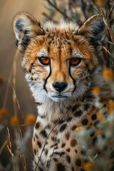 Fototapeta premium b'Portrait of a Cheetah in the African Savanna'