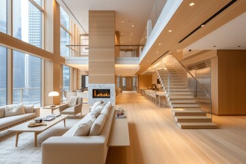 b'New York City luxury apartment with modern interior design'