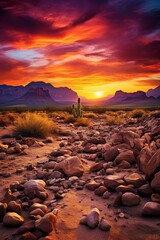 b'Desert at Sunset'