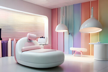 modern living room with furniture design ai generative 