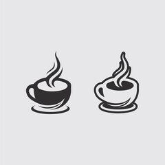 Cafe logo and Coffee logo design cafetarian hot drink
