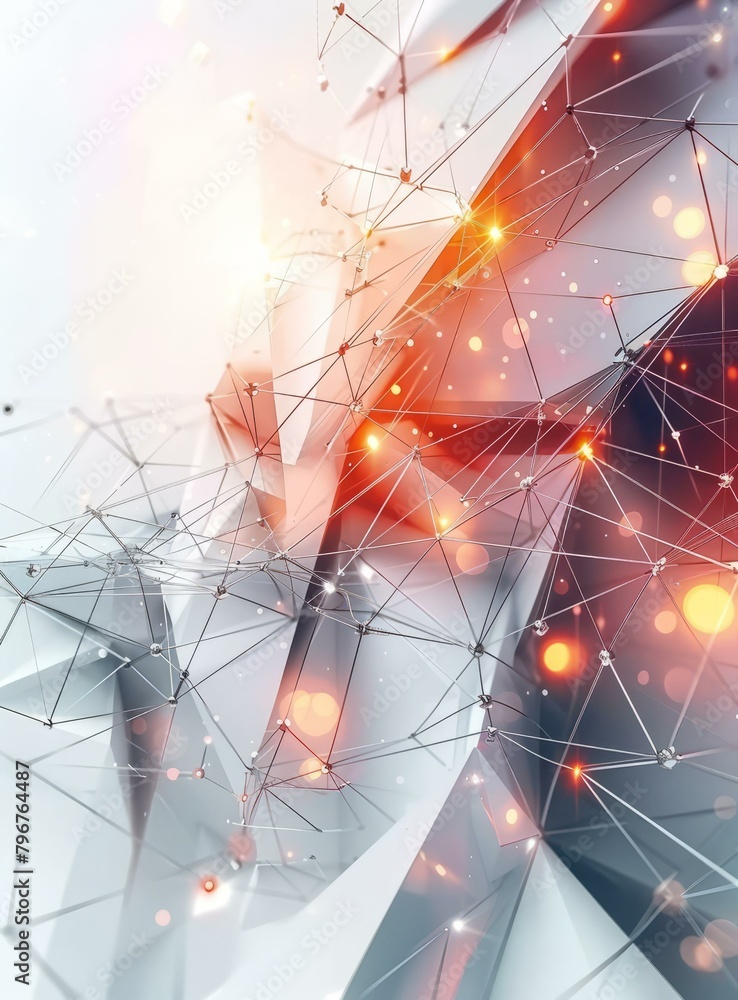 Poster b'3d rendering of a crystal structure'