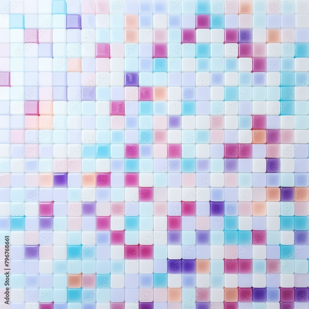 Poster b'colorful square tiles in a grid pattern'