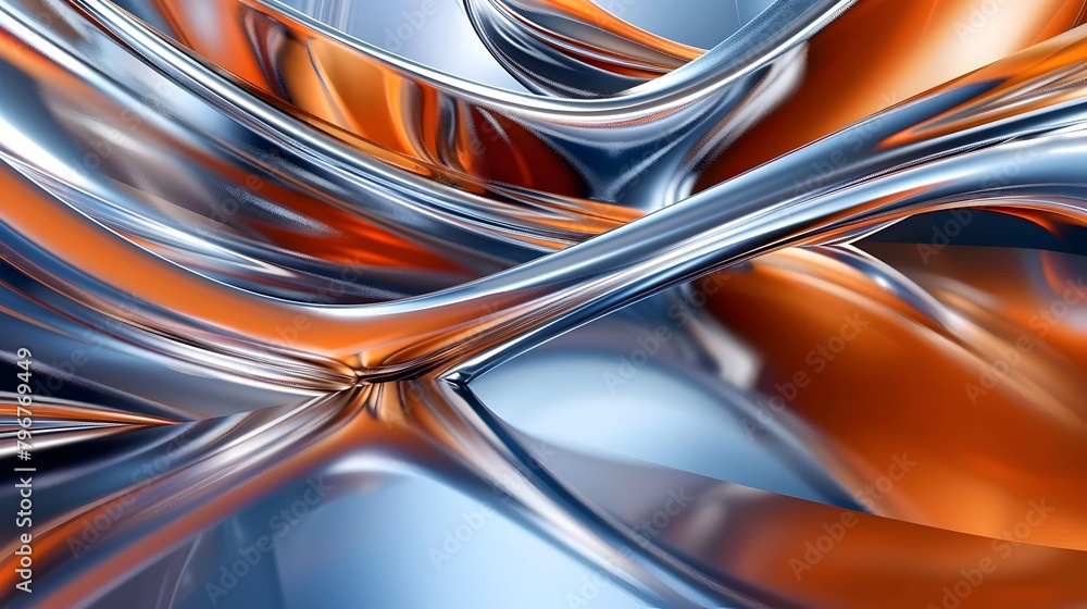 Poster floating geometric illusions: a 3d mirror-like finish reflecting intricate light patterns, ideal