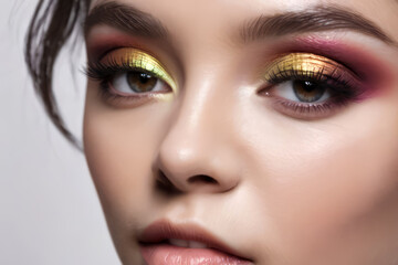 Obraz premium close up portrait of woman with makeup