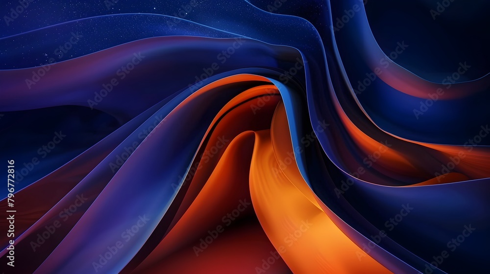 Aufkleber cosmic swirl:a mesmerizing 3d render of a glowing galactic vortex