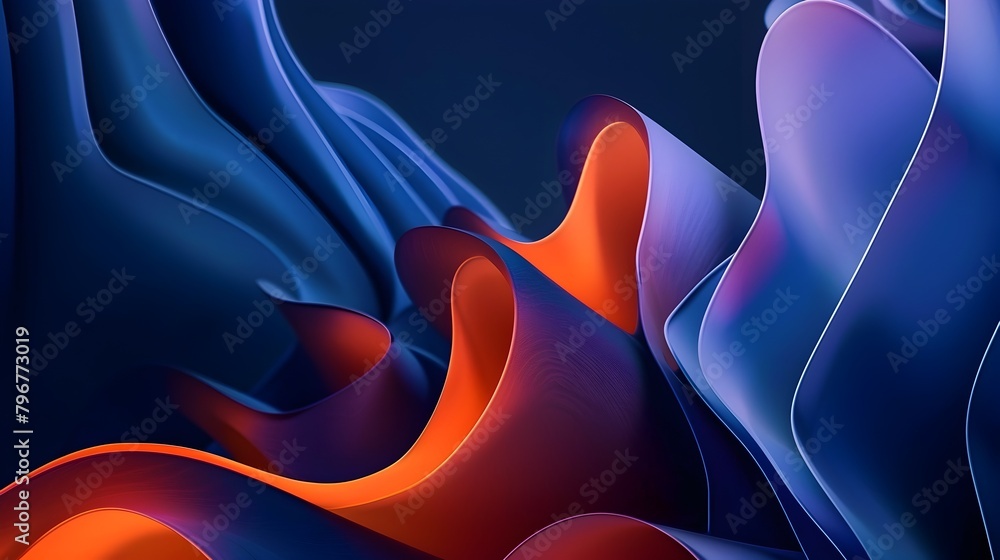 Poster vibrant fluid art simulation with swirling neon patterns for dynamic desktop background