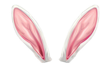 Fototapeta premium Bunny ears for template isolated on white or transparent background
