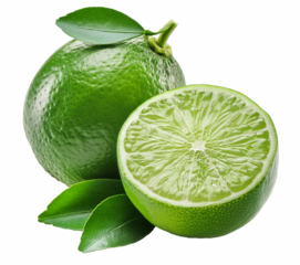 citron jaune vert, isolé sur fond transparent