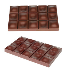 Set of Chocolate Bars, isolated on transparent background