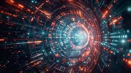 Craft a visually compelling scene illustrating the global integration of technology