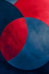 Abstract background with overlapping circle design and textured realistic finish