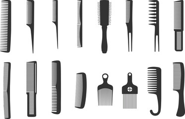 Comb silhouette, Comb svg, Barber comb silhouettes, Comb clipart, Barber comb svg, Hair brush silhouette, Hair comb silhouette