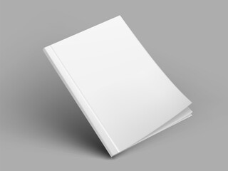 Book Or Brochure Clear Cover Template On Gray