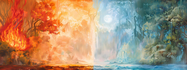 Fototapeta premium Ariadne's Thread: The Weave of Warmth and Serenity