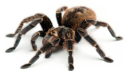 Tarantula spider insect isolated on plain white background. - obrazy, fototapety, plakaty