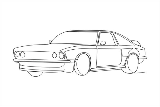 recommend clip art: continuous one line drawing of car vector icon. One line Car icon vector background. Car rental icon. Continuous outline of a Car logo icon.	