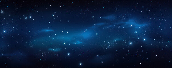 Galaxy, pure dark blue space background, several stars in the sky - obrazy, fototapety, plakaty