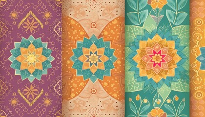 multi patterns with colorful sari design for textile printed u can used texture, graphic, background. Abstract border pattern geometrical textile saree in colorful background and digital Flower design