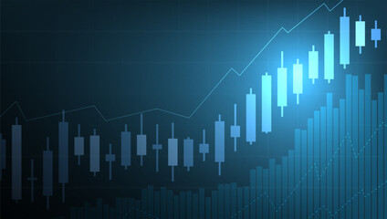Simple Dark Candle Graph Abstract Trading Back