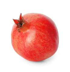 One fresh ripe pomegranate isolated on white
