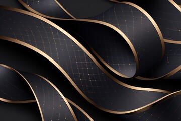 abstract modern black and gold pattern design background