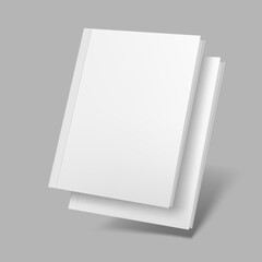 Two Blank Cover Of Magazine, Book Or Booklet Template