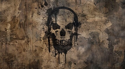 Gritty Skull Emblem: Symbol of Rebellion
