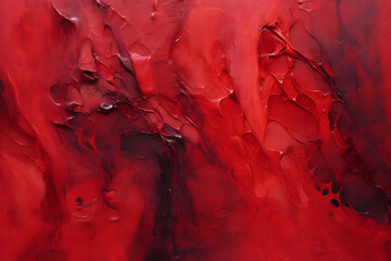 Crimson Cascade Cantata, abstract landscape art, painting background, wallpaper, generative ai