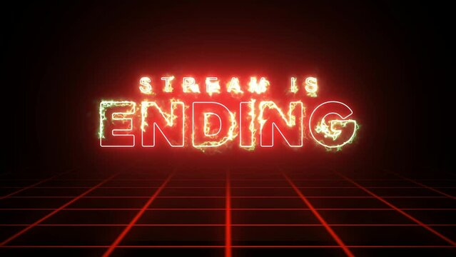 Stream End Soon Live Streaming Soon Video Background 80's Retro Grid Motion Graphic