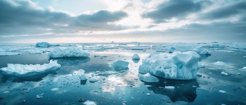 The backdrop of a vanishing Arctic ice cap serves as a poignant reminder of the urgent need for global action against climate change.