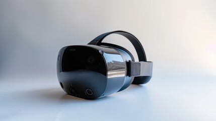 Device Virtual reality glasses technology isolated on white background. Headware future technology.