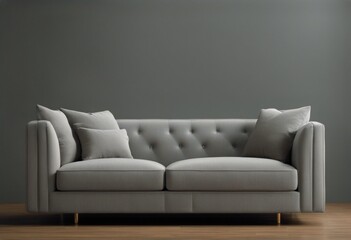 sofa isolated background transparent gray armchair render Set 3D