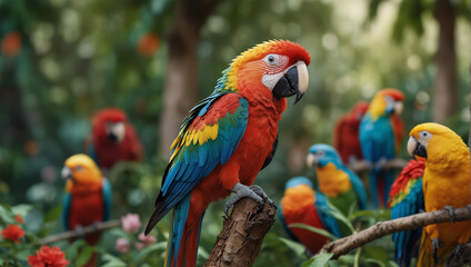 red and yellow macaw