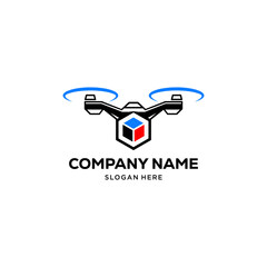 Drone Delivery Box Icon Design logo, design inspiration, vector