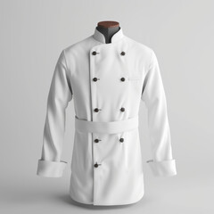White blank Chef's uniform as mockup. Isolated on white.