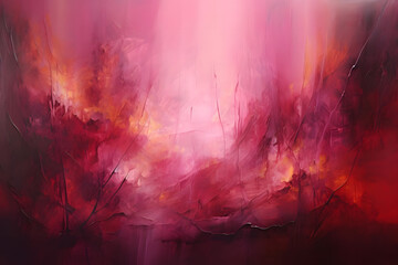 Ruby Rhapsody Reverberation, abstract landscape art, painting background, wallpaper, generative ai