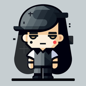 sleep-deprived worker with a cold. isolated